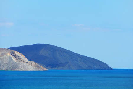 Black sea. Calm. Summer. Landscape of the Crimean coastの写真素材