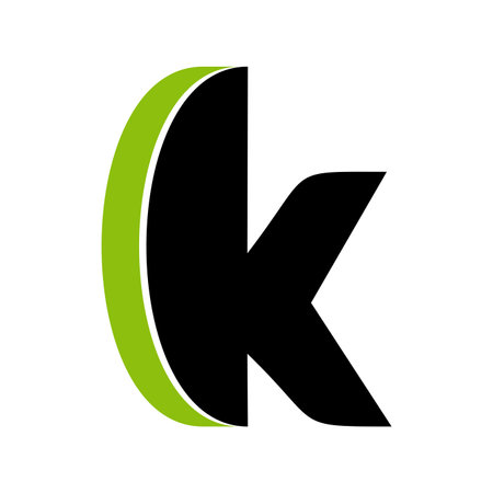 Initial Letter K Logo Design. K Logo Design. Letter K symbol. Letter K. Initial Letter.のイラスト素材