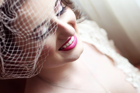 Bride on her wedding dayの写真素材