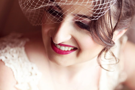 Bride on her wedding dayの写真素材