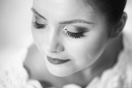 Delicate portrait of a brideの写真素材