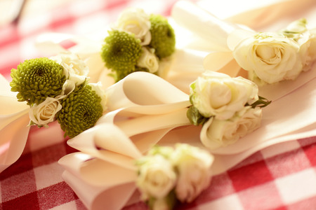Wedding flowers for gromsmenの写真素材