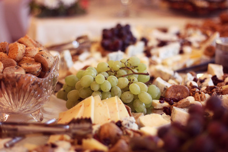 Grapes on candy barの写真素材