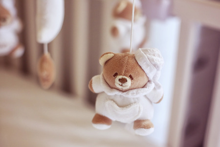 Teddy bear hangingの写真素材