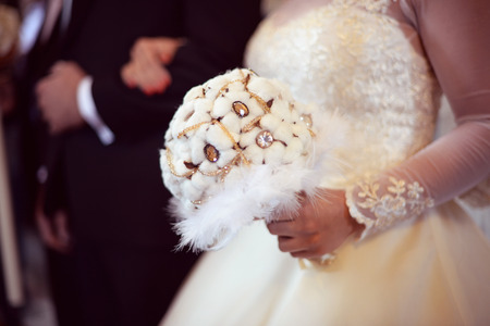 Cotton wedding bouquet