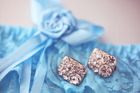 Crystals earringsの写真素材