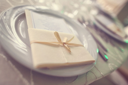 Empty plate and silverware