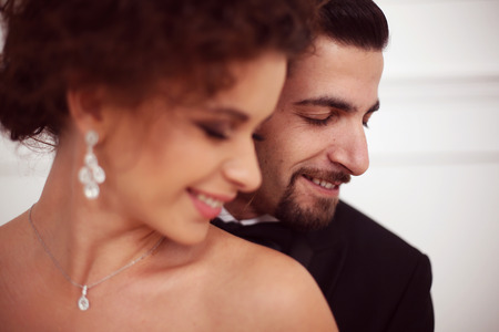 Portraits of a bride and groomの写真素材