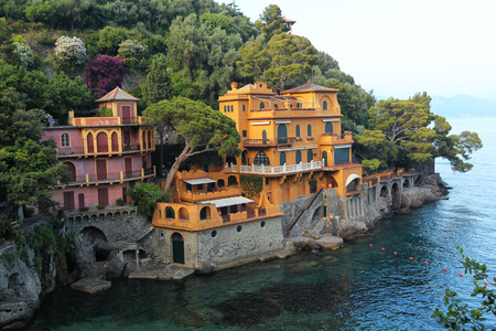 Portofino harbour - small italian town on Ligurian sea.の写真素材