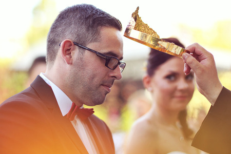 Beautiful bride and groom on wedding day