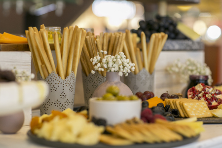 Close up with delicious cheese barの写真素材