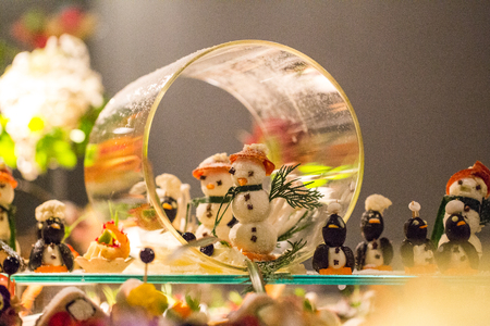 Beautiful ornaments made with cakesの写真素材