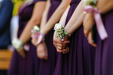 Hands of bridesmaidsの写真素材