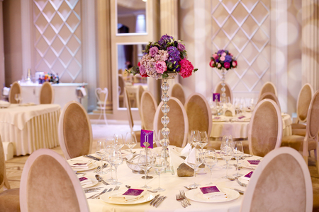 Beautiful wedding settings for weddingの写真素材