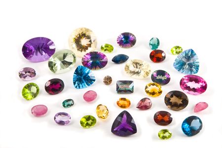 Group of faceted gemstones