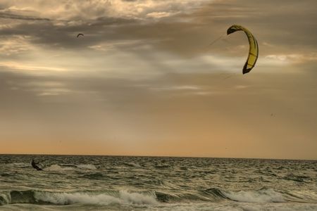 Wind surfing in Floridaの写真素材