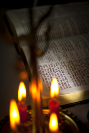 Open Bible and Bible Verse. John 3.16の写真素材