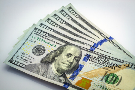 American dollars closeup. Money concept