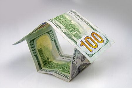 House made of american dollars. Bussines conceptの写真素材
