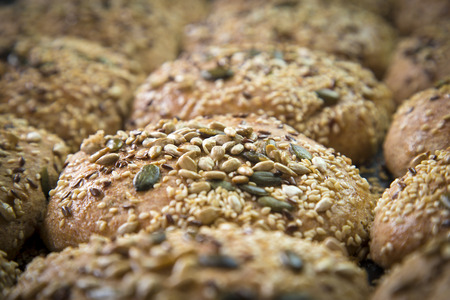 Multigrain Wholemeal Bread. Homemade bread. Macroの写真素材
