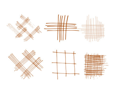 Set of vector hand drawn scribbles, strokes, lines, stripes. Elements for your designのイラスト素材