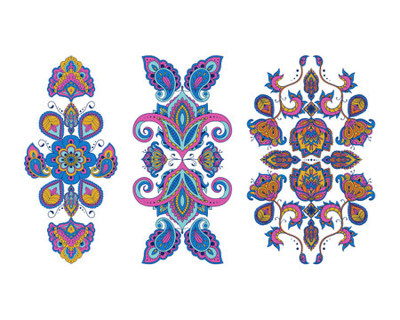 Paisley vector ornament. Isolated on a white background.のイラスト素材