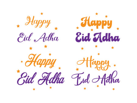 Set of Happy birthday lettering. Calligraphy vector illustration.のイラスト素材