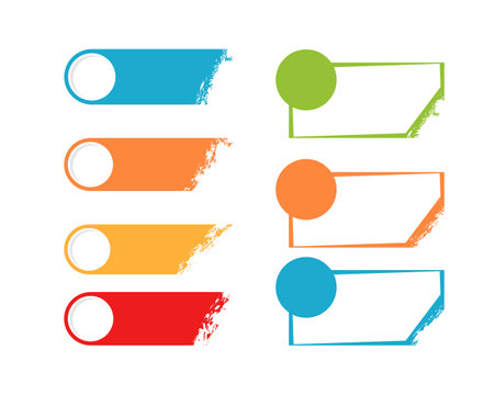 set of colorful banners with place for your text. Vector illustration.のイラスト素材