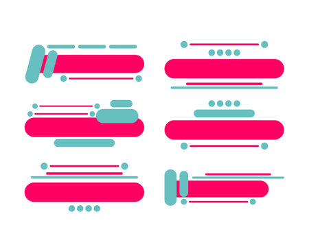 Set of simple geometric shapes in a flat style. Vector illustration. set of lower thirdのイラスト素材