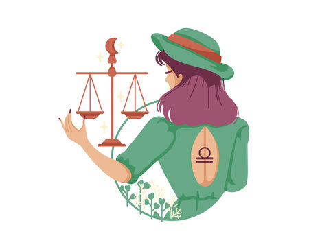lawyer woman with justice scale isolated icon vector illustration designのイラスト素材