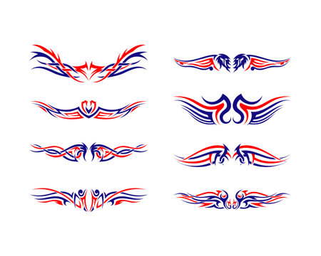 set of vector design elements for british flag and independence dayのイラスト素材