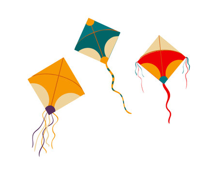 Kite icon. Flat illustration of kite vector icon for web designのイラスト素材