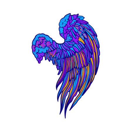 Vector image of a stylized silhouette of a dragon on a white backgroundのイラスト素材