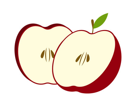 apple fruit icon over white background. colorful design.  vector illustrationのイラスト素材