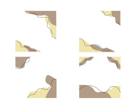 Set of abstract vector banners . Flat vector illustration isolated on white background.のイラスト素材