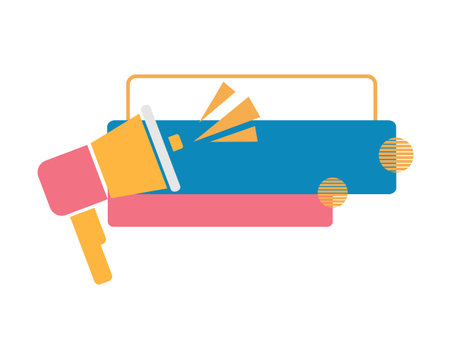 megaphone sound device isolated icon vector illustration designの写真素材
