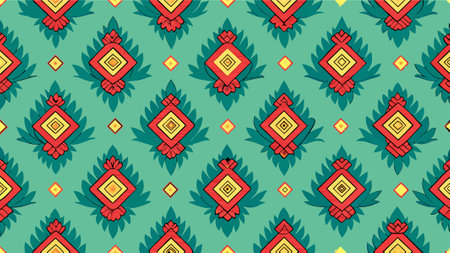 Seamless ethnic pattern. Aztec style. Vector illustration.のイラスト素材