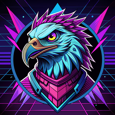 Eagle head mascot. Vector illustration for t-shirt and other uses.のイラスト素材