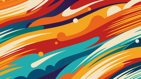 Abstract colorful background. Vector illustration. Orange, blue, yellow colors.