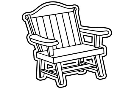 Illustration of a chair on a white background. Vector illustration.のイラスト素材