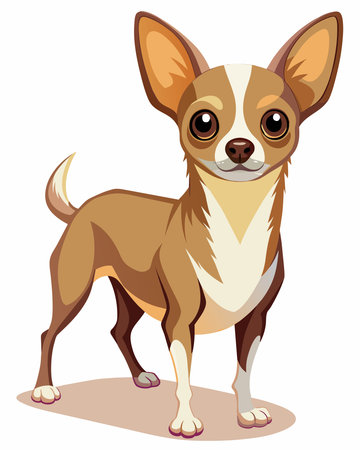 Chihuahua dog on a white background. Vector illustration.のイラスト素材