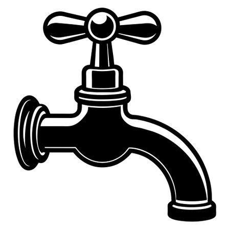 Faucet icon. Simple illustration of faucet vector icon for webのイラスト素材