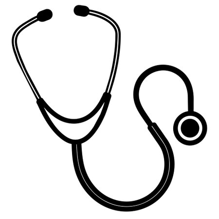 Stethoscope icon. Simple illustration of stethoscope vector icon for webのイラスト素材