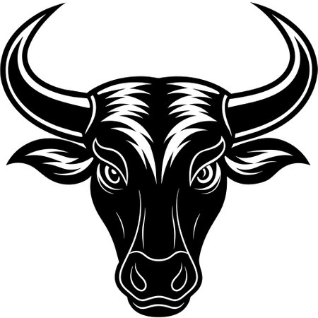 Bull.Bulls.Mascot Templates.Vector illustration ready for vinyl cutting.のイラスト素材
