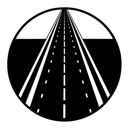 Road icon. Simple illustration of road vector icon for web design isolated on white backgroundのイラスト素材