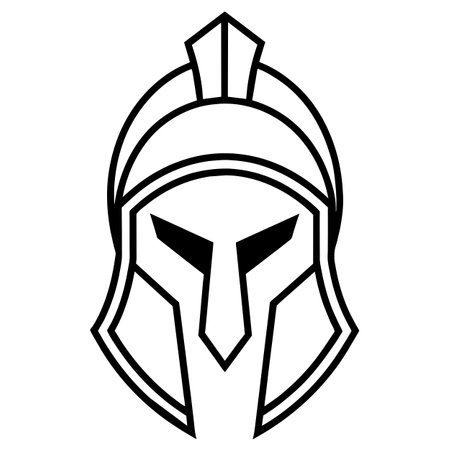 Spartan Helmet flat icon. Vector illustration, eps 10.のイラスト素材