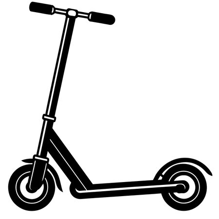 Illustration of an electric scooter on a white background - vectorのイラスト素材