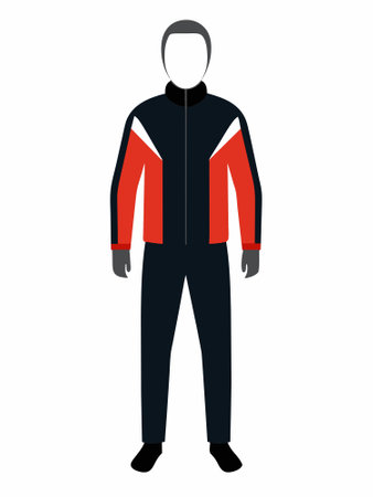 Man in sportswear icon. Flat illustration of man in sportswear vector icon for webのイラスト素材
