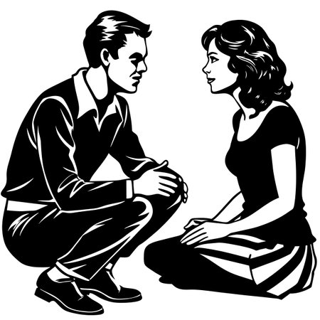 Couple in love. Valentine's Day. Vector illustration ready for vinyl cutting.のイラスト素材