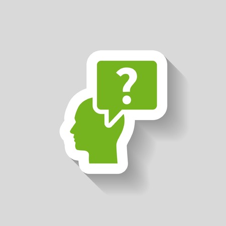 Pictograph of question mark and manのイラスト素材